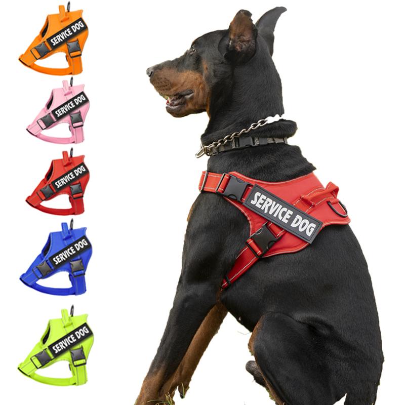 1pc Service Dog Vest Harness with Handle, Adjustable Polyester Pet Carrier for Outdoor Use, Graphic Pattern