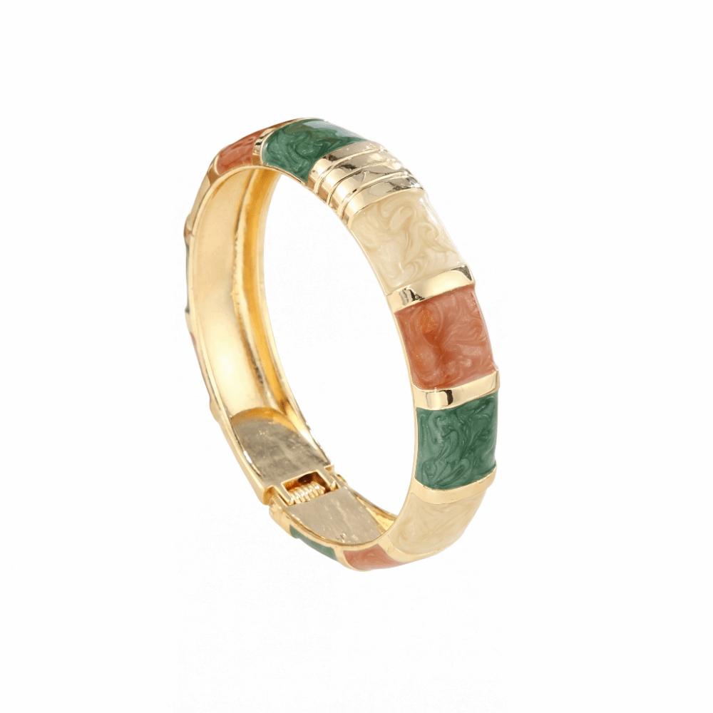 Elegant Enamel Cuff Bangles Wide Geometric Bracelet Personality Bohemian Drip Oil Bracelet  Women