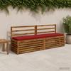 Bench Cushion SOEST 100percent  Polyester Wine Red 200 x 40 x 5 cm