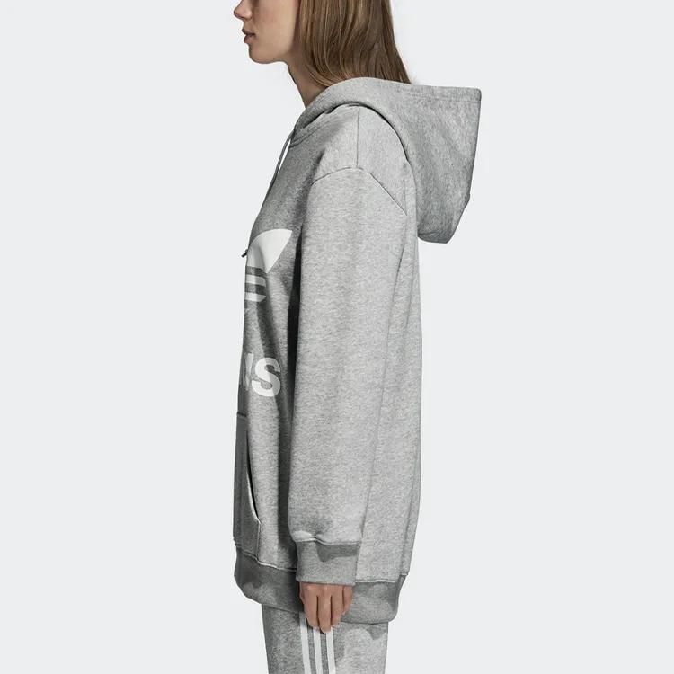 Adidas Originals Sweatshirts Women's Medium Heather Gray Hooded Moderate Regular (Unisex) Sweatshirts DH3154