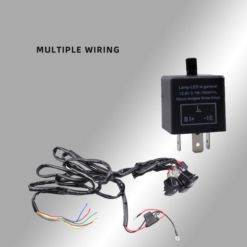 Turn Signal Kit with Horn Reverse Hazard Light her RelayFuse Wire Suitable for UTV ATV  SXS Waterproof