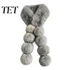 Convenient Magnetic Closure Scarf Women Faux Fur Scarf, Winter Neck Warmer with Buckle, Soft Fluffy Elegant Draping Design Plush Long Collar for Cold