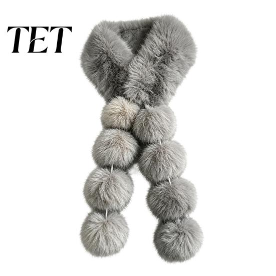 Convenient Magnetic Closure Scarf Women Faux Fur Scarf, Winter Neck Warmer with Buckle, Soft Fluffy Elegant Draping Design Plush Long Collar for Cold