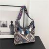 Embroidery Style Tassels Large Shoulder Bags Capacity Single Girl Shoulder Bag