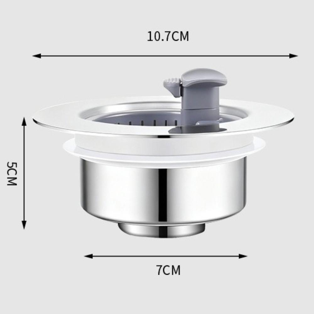Stainless Steel Sink Drain Strainer Anti-blocking Waste Catcher Kitchen Bathroom Accessories