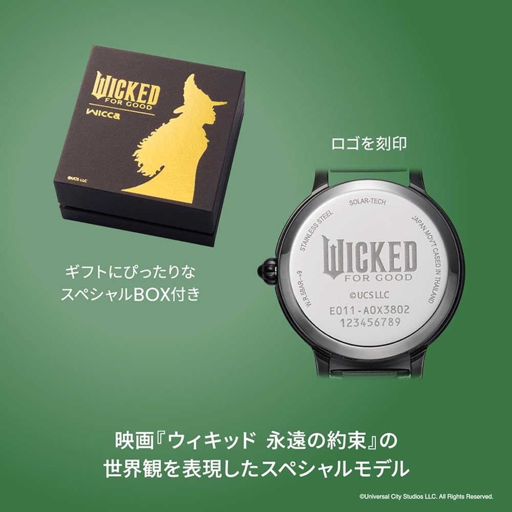 Citizen Wicca KH4-947-41 Wicked Elphaba Special Edition Solar Tech Watch Waterproof Analog Women's Black Green