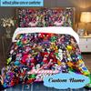 Custom Name 3PCS Friday night Bedding Set Including 1pc Duvet Cover And 2pcs Pillowcases for Bedroom, Dormitory Gift Home Decor