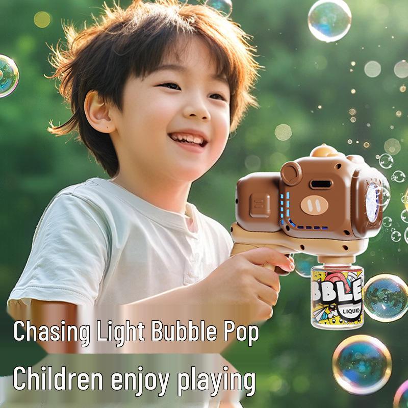 Kids' Multi-Hole Automatic Bubble Gun – Handheld Blower for Outdoor Fun