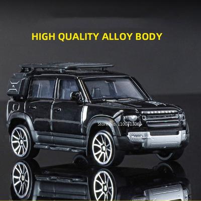 1:Масштаб 1:64 Land Rover Defender 110 Игрушечные Модели Машин Резиновые Шины Миниатюрный Автомобиль Сплав Литье под Давлением Внедорожник SUV для Детей Рождественские Подарки