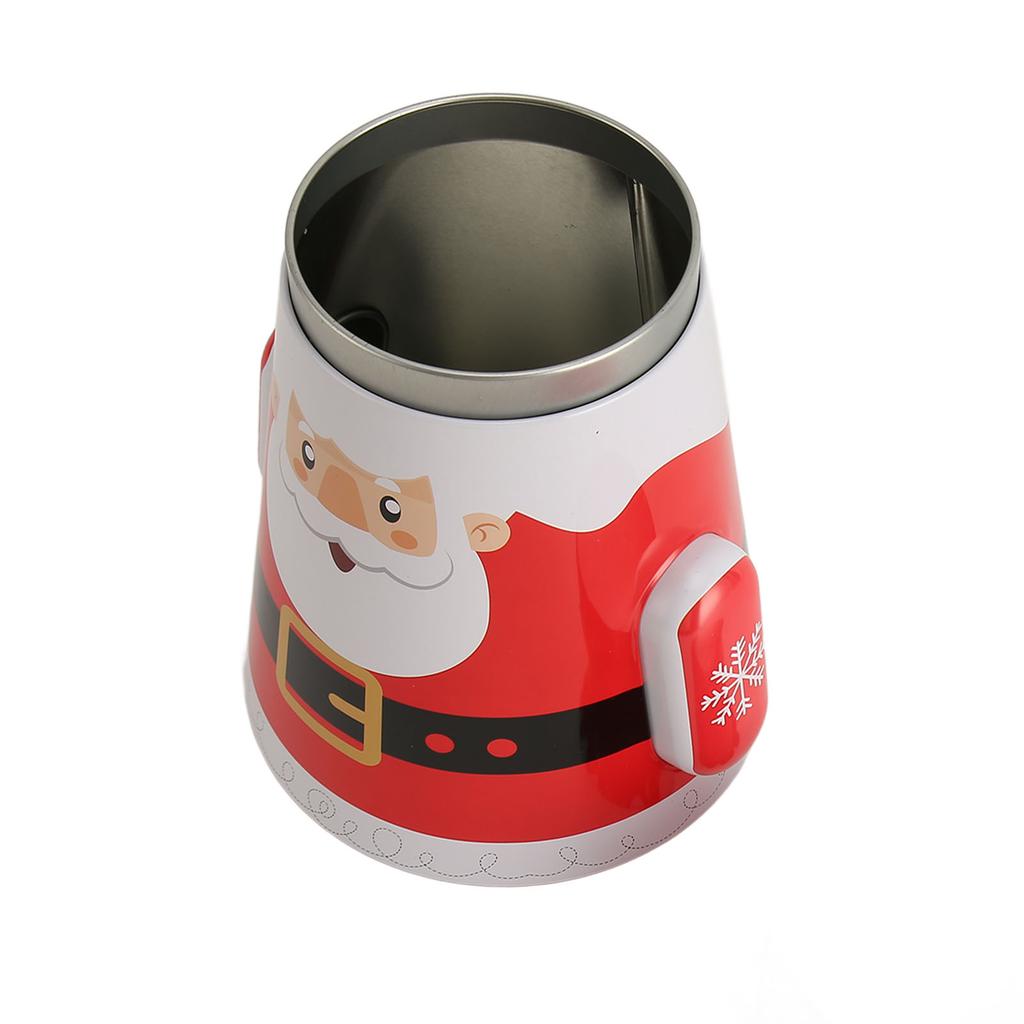 Рождественская жестяная банка для конфет, яркие цвета, не выцветающая, прочный металл, дизайн "неваляшка", рождественская банка для конфет для