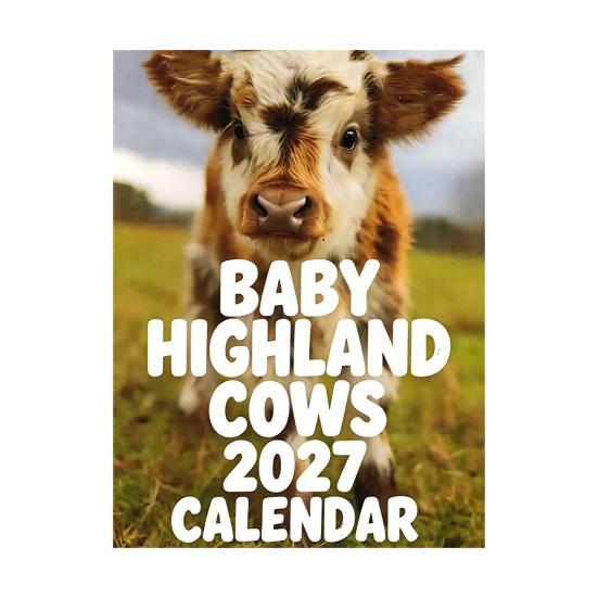 Decorative Office Calendar 2027 Wall Calendar, Monthly Planner with Metal Twin-Wire Binding for Professional Supplies Easy Page Turning And