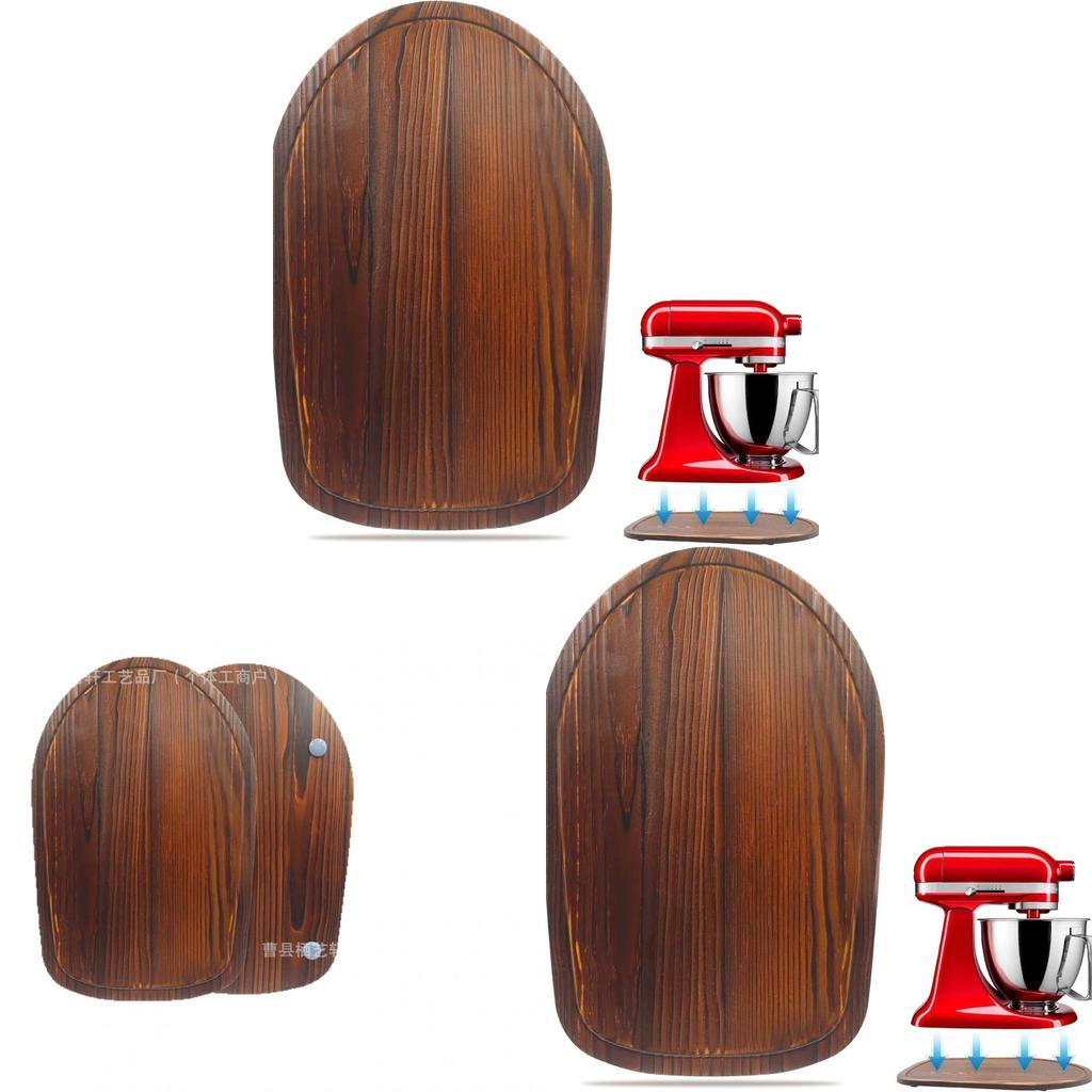 Rustic Wooden Appliance Base With Non Slip Surface For Coffee And Tea Service