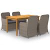 Day and Night - Day and Night 5-piece Brown Garden Dining Set