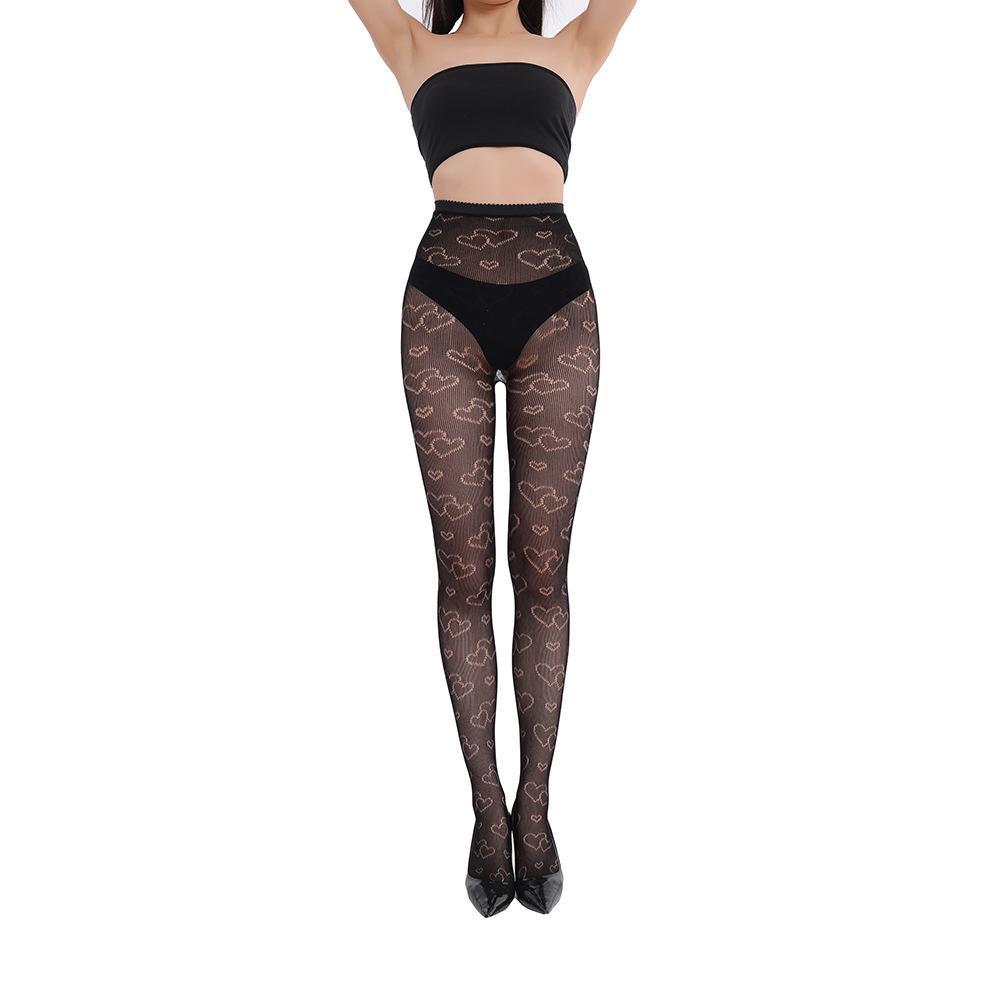 Halloween 2024 Black & White Rose Cross One-Piece Pantyhose - European & American Style