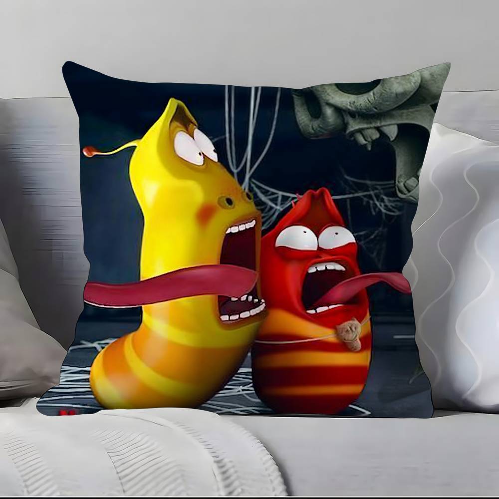L-Larva Funny Pillow Case Ultra Soft Skin Friendly Fabric Cloud Like Comfort & Concealed Zipper