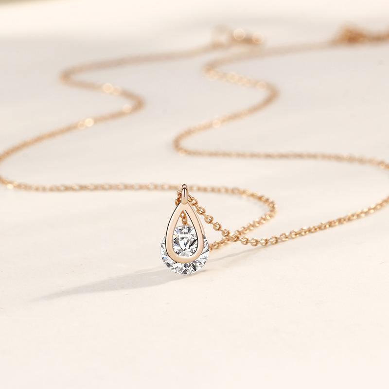 Звездные слезы капли воды циркон ожерелье женская ниша изысканная мода простой ins стиль кулон ювелирное изделие