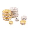 100Pcs 5/7/10Mm Rondelle Disc 316 Stainless Steel Crystal Spacer Beads With Rhinestone For Jewelry Making Diy Bracelet