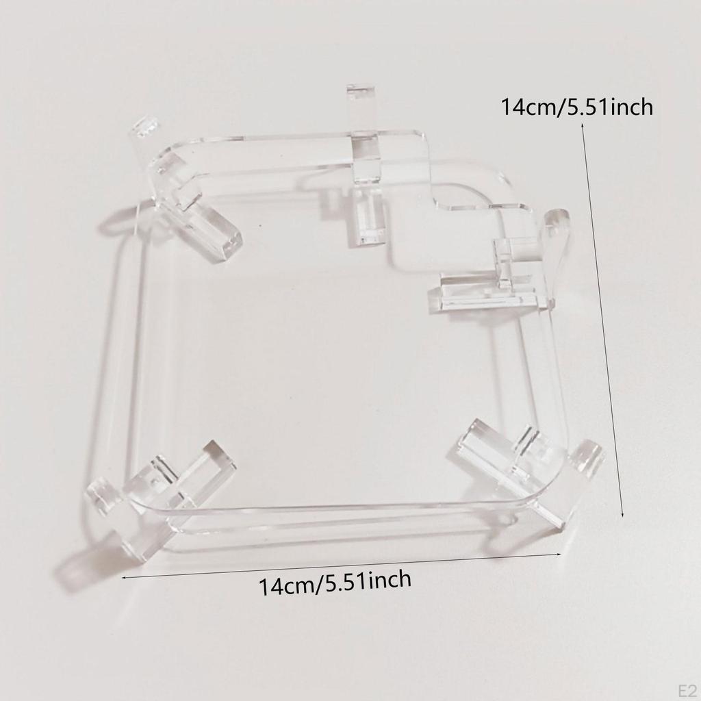 Acrylic Stand Clear Desk Organization,Easy Button Access,Heat Dissipation for Mini Computer Host