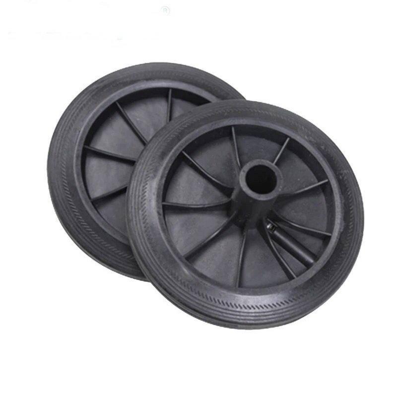 Rubbish Bin Axle Wheel Iron Axle-and-Wheel Trash Can Wheels Replacement Kit Trash Can Pulley Wheels Heavy Duty Home Utility