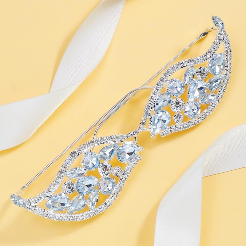 Оправа для очков со стразами без линз, блестящее украшение для лица, хрустальная оправа для очков для женщин, девочек, оправа для солнцезащитных очков