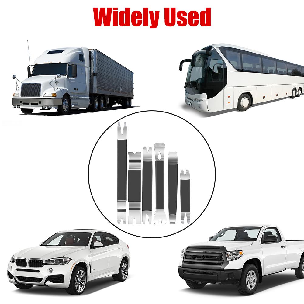 Инструмент для удаления металлического авто дверного зажима, набор инструментов для снятия обшивки, 6 шт., приборная панель автомобиля, аудио-радио панель, ремонтный крепеж, портативный