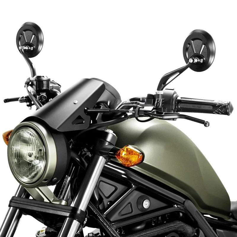 Для Honda CM300 Rebel CM500 CMX500 CMX 500 REBEL Мотоцикл Зеркало заднего вида Велоспорт Прозрачное зеркало заднего вида Регулируемое левое правое зеркало