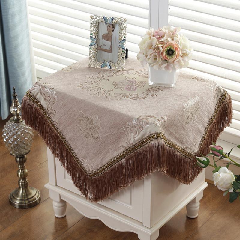 Утепленная европейская роскошная жаккардовая скатерть с кисточкой для свадьбы, дня рождения, круглого стола, скатерть для домашнего декора