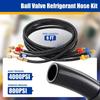 Rubber Charging Hose Set Fluoridation Detection SAE Standard Refrigerant Charging Hoses 4000psi Burst Pressure