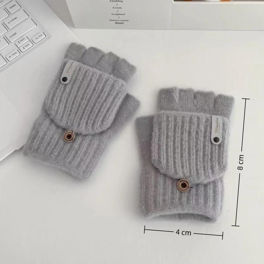 Новые Утолщенные Вязаные Перчатки Сохраняют Тепло Открывающиеся Отгибающиеся Морозостойкие Перчатки Сенсорный Экран Ветрозащитные Перчатки С Открытыми Пальцами Женские Мужские