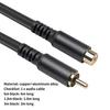 AV Extension Cable Stable Lossless Transmission High Fidelity Plug Play RCA Male To