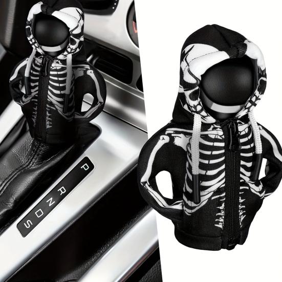 Yousheng Halloween Desk Goose Outfits 7 Inch Mini Goose Attire with Skull Hoodie Creative Gift for Goose Lovers Table Goose Decoration