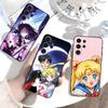 Мультяшный чехол для телефона Y-Sailor Moon для Samsung S26, S25, S24, S23, S22, S21, S20, S30, Ultra, Plus, Fe, Note, 5G Черный чехол