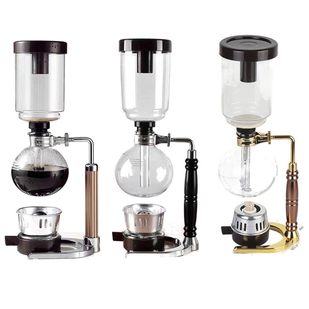 Heat-Resistant Filtered Siphon Coffee Maker 3/5 Cups Coffee Pot Vacuum Coffee Brewer Friends