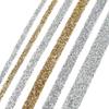 Gold Silver Rhinestone Trim Iron/Glue On Rhinestone Chain Ribbon Bling Bling Decorative Strap  DIY