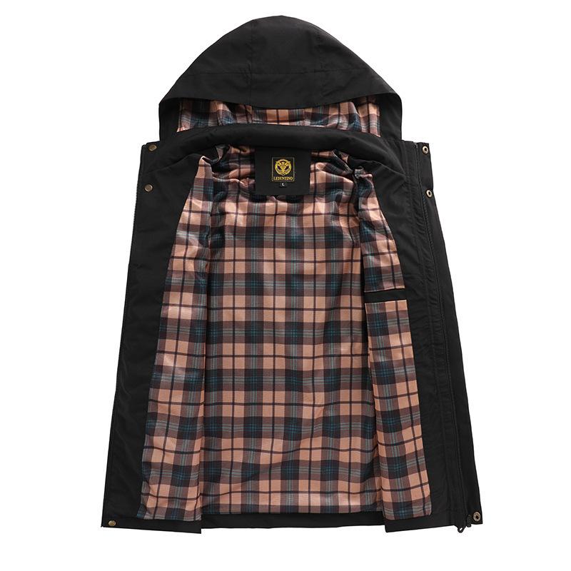 Мужская повседневная куртка парка осенне-зимняя с капюшоном