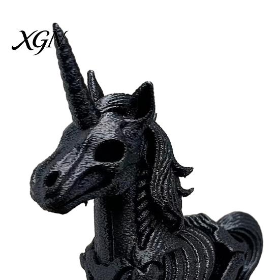 Dark Fantasy Home Decor 3D Printed Horse Skeleton Ornament, Horns Bone Statue, Creative Spooky Interior Ornament PLA Crafts for Halloween And Haunted