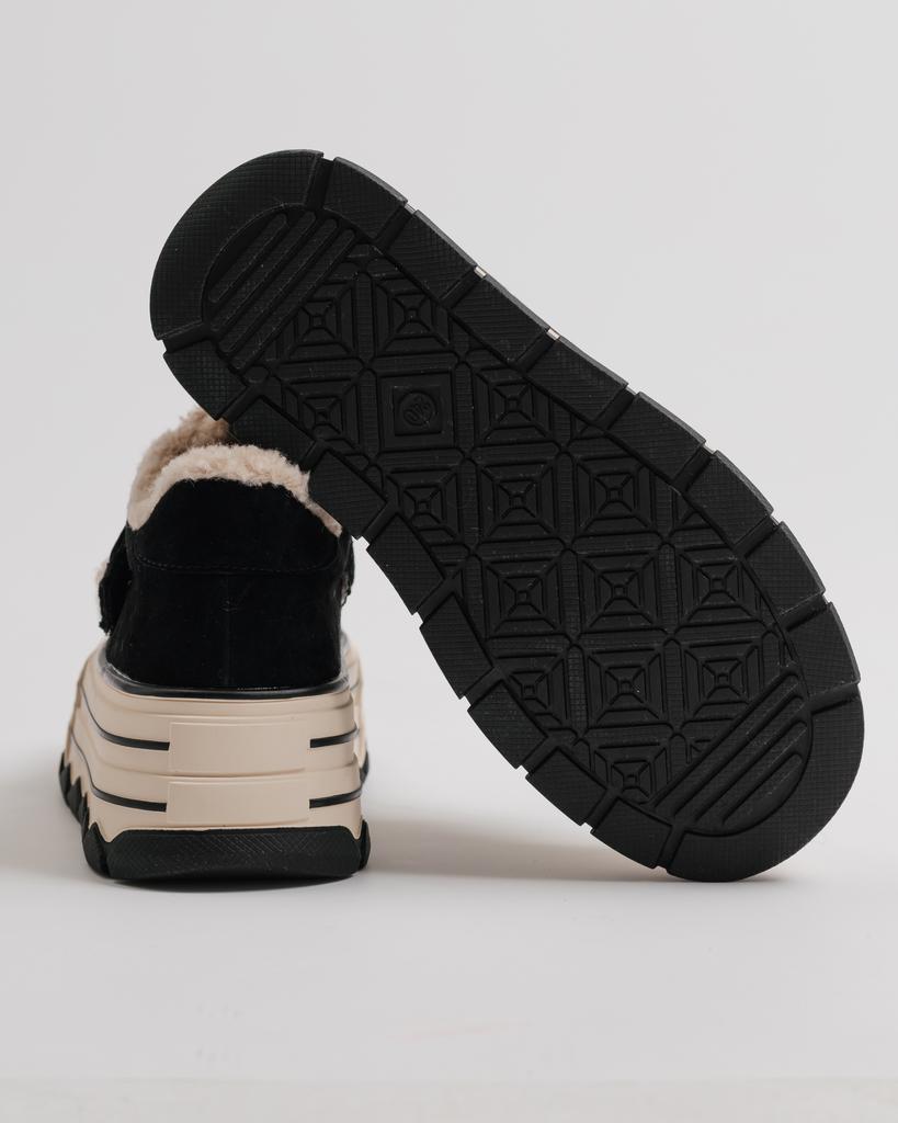 Platform Boots Suny Liana 60500 36 Black Suede Fur