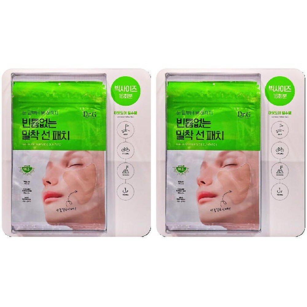 Dr.G Зеленый солнцезащитный пластырь Mild Up Wide Sun Patch 16 порций x 2 набора