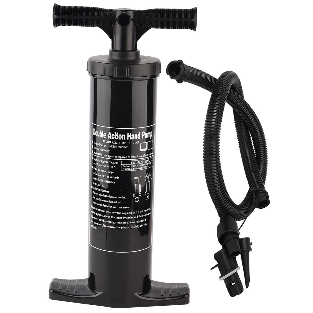 Черный сверхлегкий оригинальный пластиковый цилиндр, двухходовой мини ручной надувной воздушный насос для резиновых лодокL