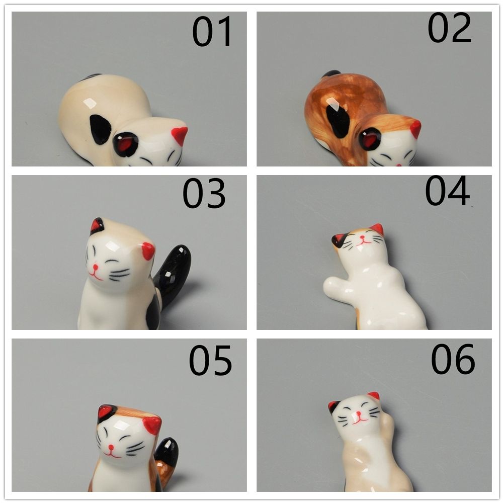 Beautiful Home Hotel Luck Japan Lucky Cat Cutlery Stand Japanese Chopsticks Holder Ceramic