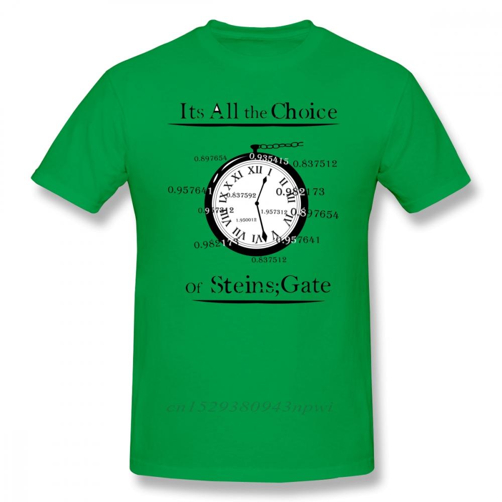 Steins Gate T Shirt The Choice Of Steins Gate TShirt Cotton Unisex Tee Shirt Print Cute Plus size Streetwear ShortSleeve Tshirt
