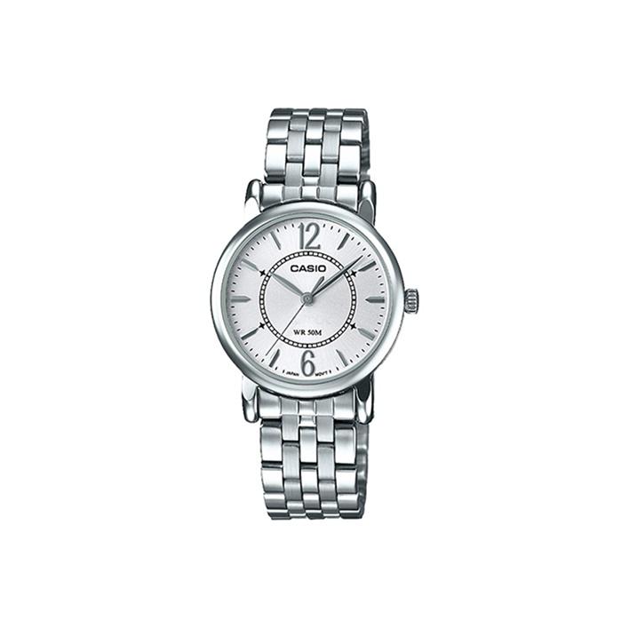 Casio Youth Series Round Dial Three-Hand 50M Water Resistant Quartz Movement Stainless Steel Strap Watch Men watches White MTH-1058D-7AVPF