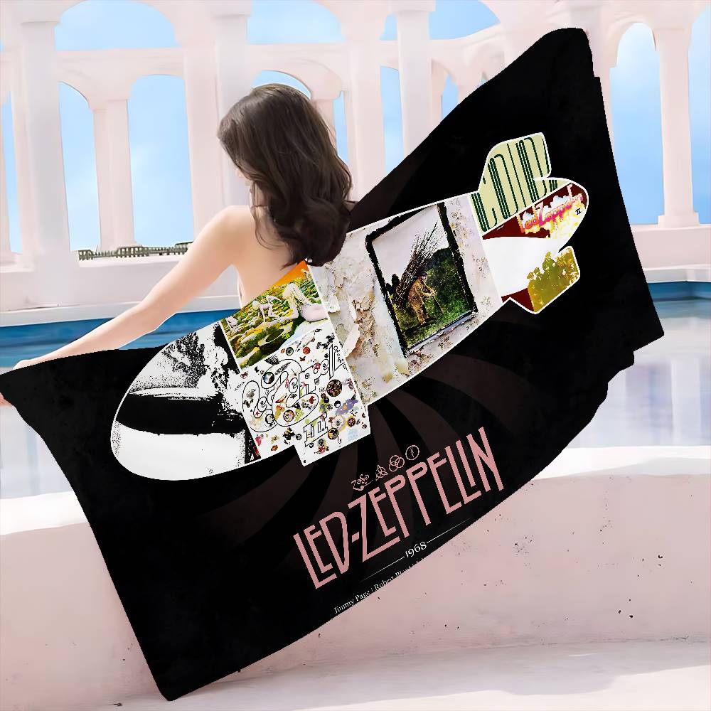 Известная группа L-ledS Z-zeppelin Большие пляжные полотенца из микрофибры Быстросохнущее полотенце Песчаные пляжные полотенца Полотенце для бассейна для путешествий Бассейн Йога