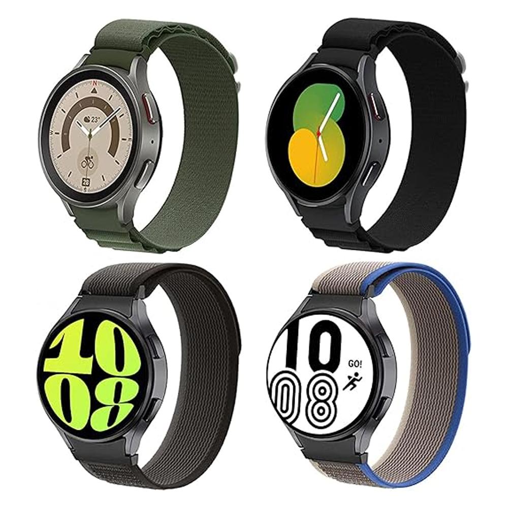 Ремешок для Samsung Galaxy watch 7 6 5 4 FE 44мм 40мм 5 Pro Без зазоров Прочный нейлоновый браслет на запястье ремешок Galaxy watch 6 classic Strap