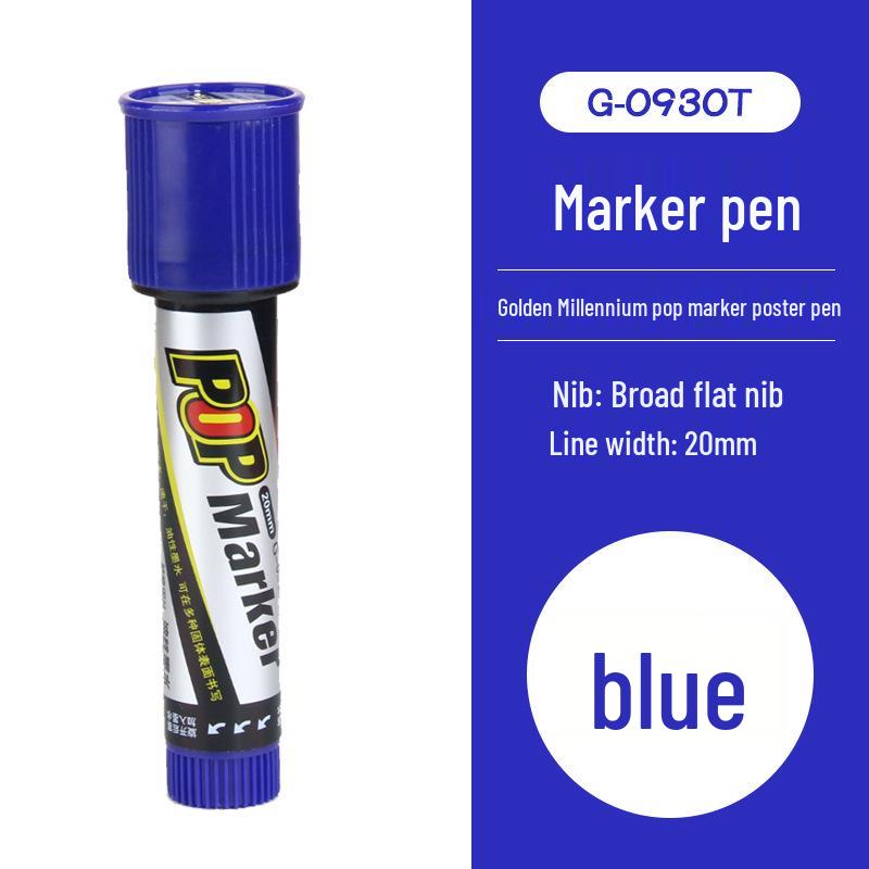 Jin Wannian 12-Color 20mm Waterproof Wide Tip POP Marker for Posters