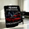 Custom Name Personalized Chevrolet Corvette Print Blanket, Home Decor, Bedroom, Sofa, Camping, Couch, Gifts for Birthday Christmas