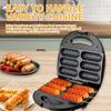 Аппарат для приготовления хот-догов с 6 слотами, Гриль для сосисок, Сверхмощный электрический гриль с равномерным нагревом на 360°, Антипригарная поверхность, Компактный дизайн, Европейская вилка, 220-240В