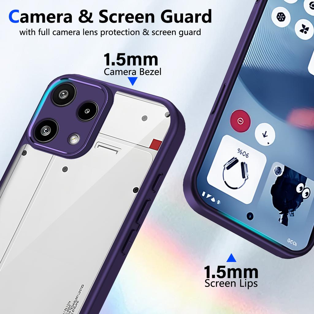 Для Nothing Phone 3A Lite Силиконовый бампер с воздушной подушкой Прозрачная матовая задняя крышка Жесткий чехол-оболочка для Nothing Phone 4A Pro Чехол для телефона