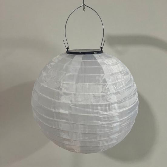 25/30СМ Складной Солнечный Фонарь с Ручкой IP44 Водонепроницаемый Наружный Садовый Подвесной Китайский Традиционный Декоративный Светодиодный Тканевый Фонарь