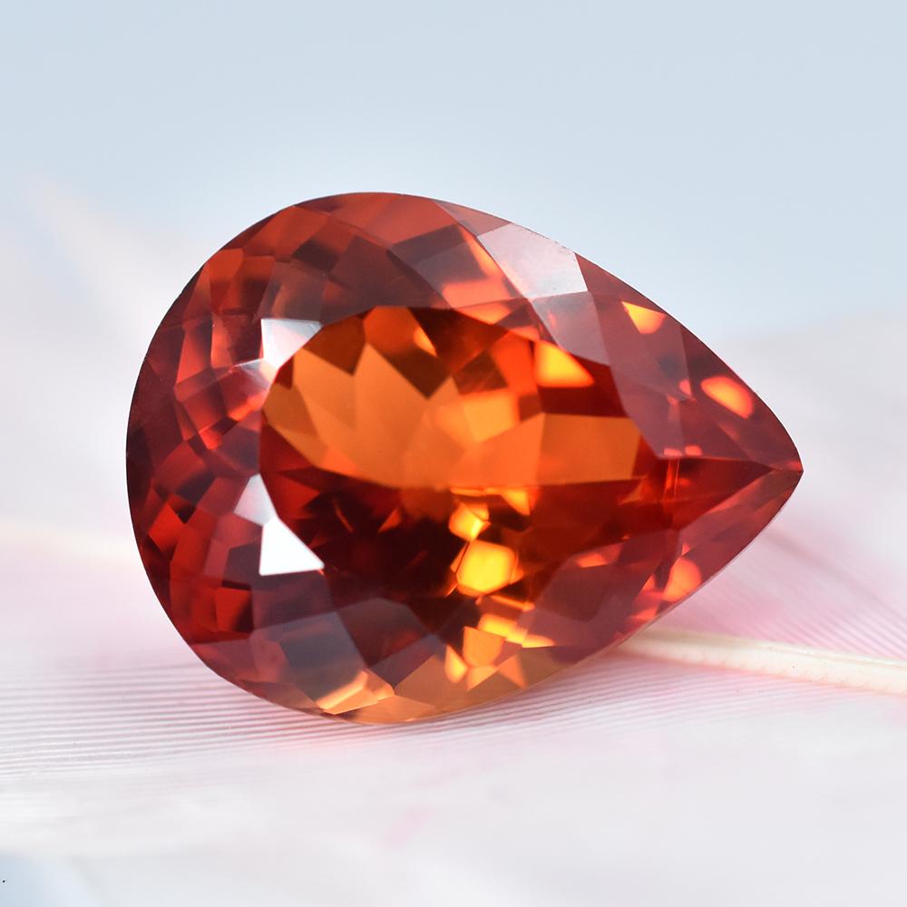 Natural Orange sapphire gemstone loose 21.50 CT Beautiful Genuine Gemstone